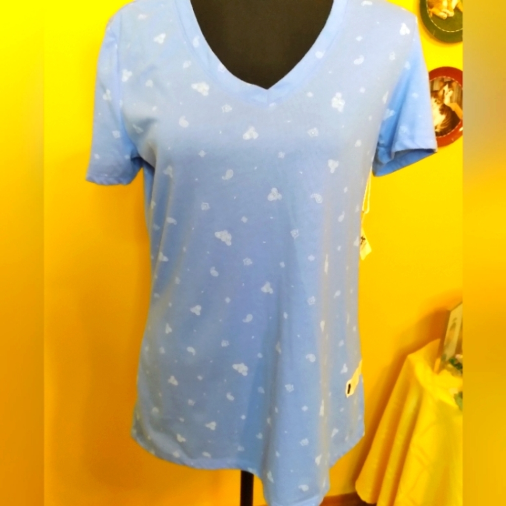 Ana (A New Approach) Powder Blue Tee Shirt Size Small